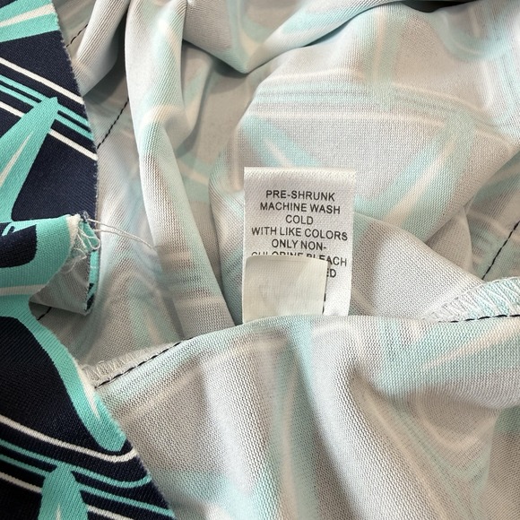 Lulu B Blue Starfish 3/4 Sleeve Flounce Ruffle Hem Shift Dress Size MEDIUM - Picture 12 of 12